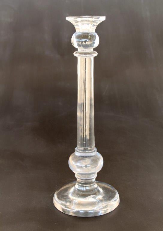 Large Heavy Glass Candle Stick